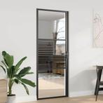 vidaXL Interne Deur Zwart 83 x 201.5 cm Gelaagd glas,, Doe-het-zelf en Bouw, Verzenden, Nieuw