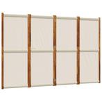 Kamerscherm 4 Panel Lichtgrijs | Retour Deal | 40% Korting, Huis en Inrichting, Woonaccessoires | Kamerschermen, Verzenden, Nieuw