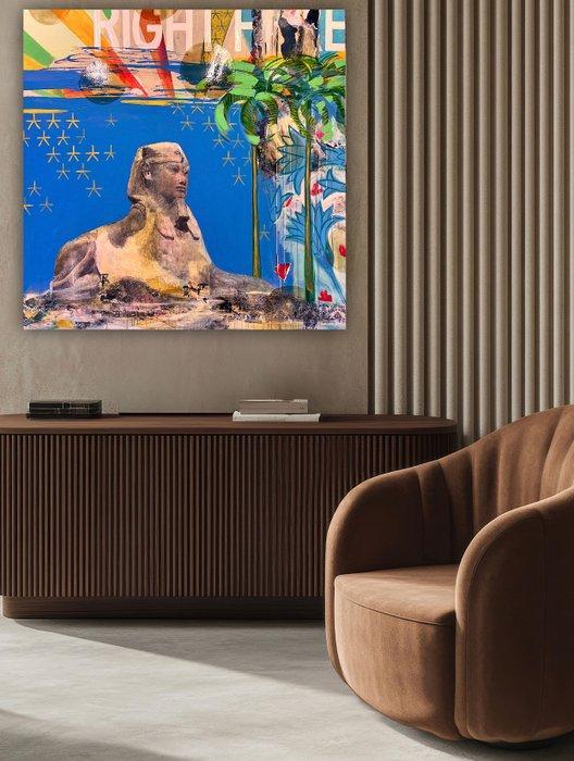 M. BURGAZ - XXL_ Right here, Antiek en Kunst, Kunst | Schilderijen | Modern