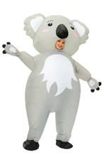 KIMU® Opblaas Kostuum Koala Opblaasbaar Pak Koalapak Mascott, Ophalen of Verzenden