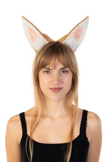 Haarband Furry Konijnenoortjes Beige Wit Konijn Diadeem Dons beschikbaar voor biedingen