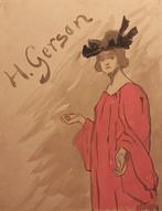 Fritz Burger (1867-1927) - Modezeichnung der Hermine Gerson