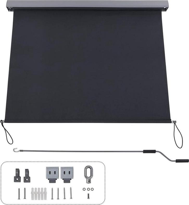 Rolgordijn - screen - verticale zonwerking - 140x250 cm, Tuin en Terras, Overige Tuin en Terras, Verzenden