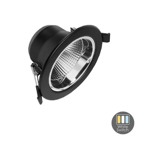 LED Downlighter Tri-Color 9W Ø9cm Zwart IP22, Huis en Inrichting, Lampen | Overige, Nieuw, Verzenden