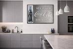 Coca-Cola – Groot metalen reclamebord “Ice Cold Sold Here” –