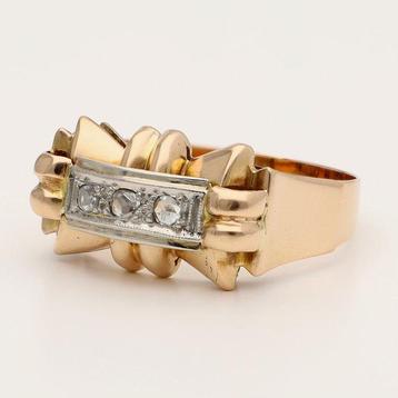 Bague - 18 carats Or rose Diamant (Naturelle) - Char