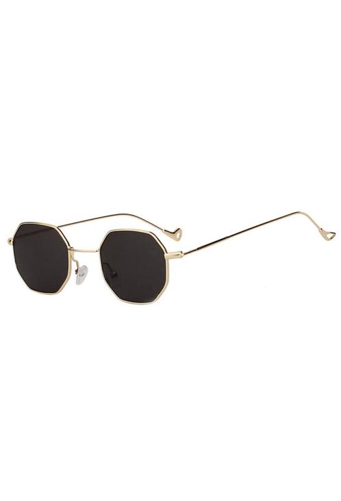 Zonnebril Octagonal Goud Montuur Zwarte Achthoekige Glazen L, Handtassen en Accessoires, Zonnebrillen en Brillen | Dames, Zwart