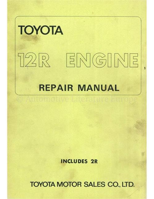 1971 TOYOTA MOTOR WERKPLAATSHANDBOEK ENGELS, Auto diversen, Handleidingen en Instructieboekjes
