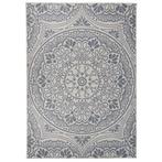 vidaXL Buitenkleed met patroon platgeweven 120x170 cm blauw, Verzenden, Nieuw