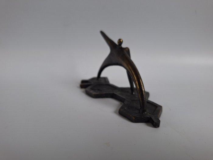 JB - Beeld, De sprong - 7 cm - Brons, Antiek en Kunst, Curiosa en Brocante