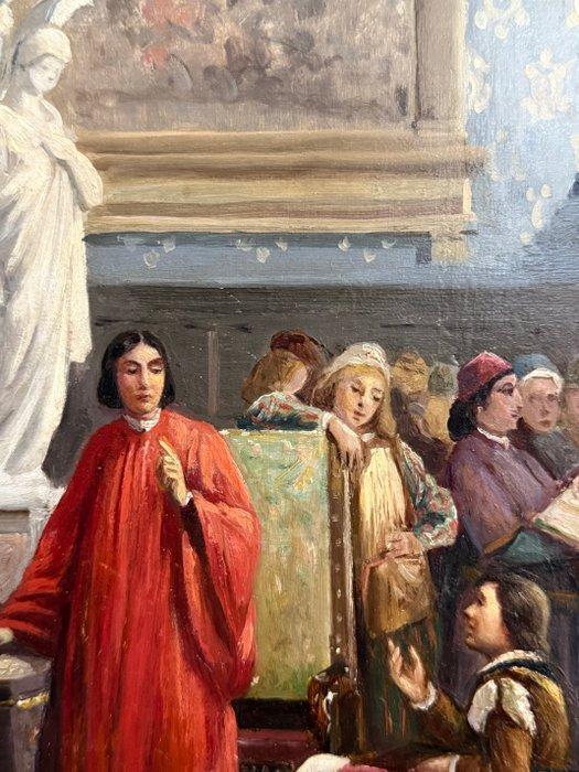 Scuola toscana (XIX) - Cosimo de Medici alla corte degli, Antiquités & Art, Art | Peinture | Classique