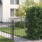 vidaXL Tuinpoort met slot Grijs 100 x 100 cm Staal, Tuin en Terras, Tuinpoorten, Verzenden, Nieuw