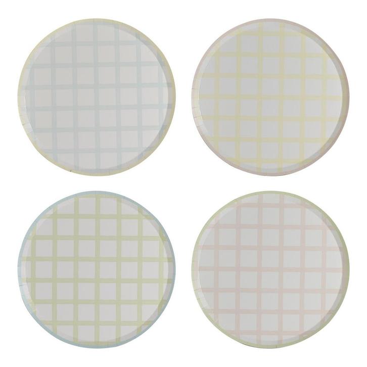 Gekleurde Borden Pastel 25cm 8st, Hobby en Vrije tijd, Feestartikelen, Nieuw, Verzenden
