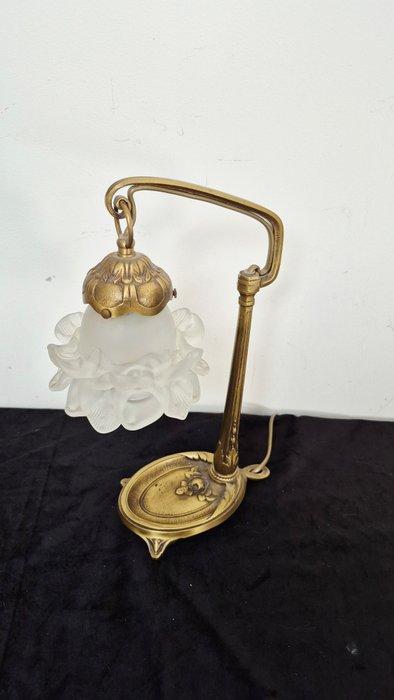 Charles Ranc - Lampe de bureau - 6405 - Opaline - Tulp -, Antiek en Kunst, Curiosa en Brocante