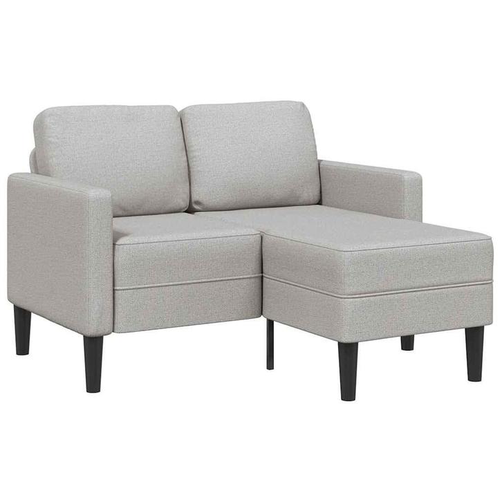 vidaXL 2-zitsbank met chaise L-vormige wolk 125 cm stof, Huis en Inrichting, Zetels | Zetels, Nieuw, Verzenden