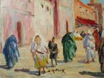 Bruno Retaux (1947) - Rue à Marrakech - Maroc