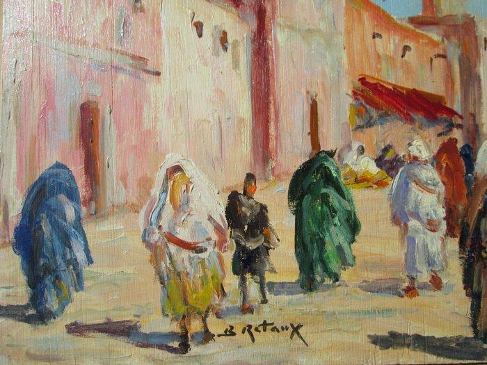 Bruno Retaux (1947) - Rue à Marrakech - Maroc, Antiek en Kunst, Kunst | Schilderijen | Klassiek