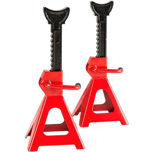 tectake 2 kriksteunen - draagkracht 3000kg - rood, Doe-het-zelf en Bouw, Gereedschap | Overige machines, Verzenden