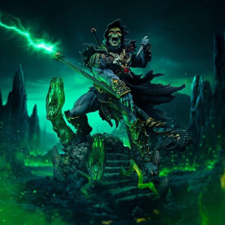 Masters of the Universe Deluxe Art Scale Statue 1/10 Skeleto, Verzamelen, Film en Tv, Ophalen of Verzenden