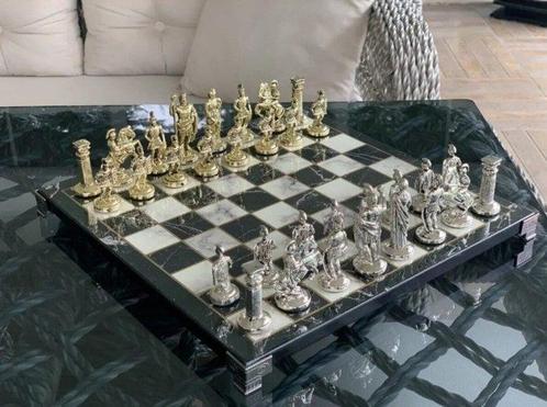Jeu déchecs - Laiton, Antiek en Kunst, Curiosa en Brocante
