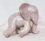 Sculpture, Baby olifant - 18 cm - Craquelé terra cotta -, Antiek en Kunst
