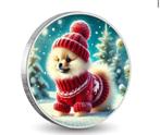 Tokelau. 5 Dollars 2024 - Snowy Style: Pompom-Welpe 1 oz