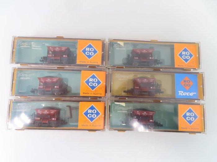 Roco N - 2319 - Modeltrein goederenwagon (6) - 6x 2-assige, Hobby en Vrije tijd, Modeltreinen | N-Spoor