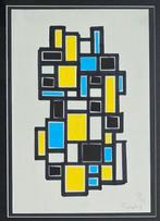 Siep Van Den Berg (1913-1998) - Collage in zwart en geel, Antiek en Kunst