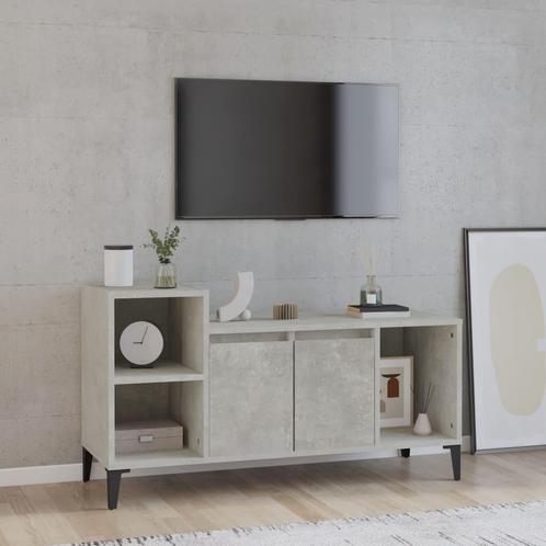 vidaXL Meuble TV Gris bÃ©ton 100x35x55 cm Bois, Huis en Inrichting, Kasten |Televisiemeubels, Verzenden