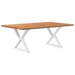 vidaXL Eettafel rechthoekig 200x120x74 cm massief eikenhout, Verzenden, Nieuw