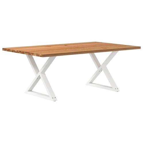vidaXL Eettafel rechthoekig 200x120x74 cm massief eikenhout, Huis en Inrichting, Tafels | Eettafels, Nieuw, Verzenden