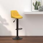 vidaXL Tabouret de bar Jaune moutarde Velours, Maison & Meubles, Verzenden, Neuf