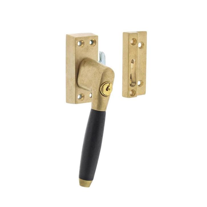 Raamsluiting Ton 400 afsluitbaar links messing getrommeld..., Doe-het-zelf en Bouw, Hang- en Sluitwerk, Schuif of Grendel, Nieuw