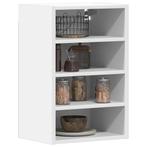 vidaXL Hangkast Riga 40x29,5x60 cm bewerkt hout wit, Huis en Inrichting, Verzenden, Nieuw