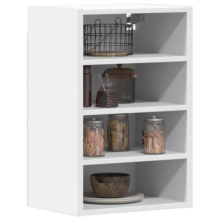 vidaXL Hangkast Riga 40x29,5x60 cm bewerkt hout wit, Huis en Inrichting, Kasten | Overige, Nieuw, Verzenden