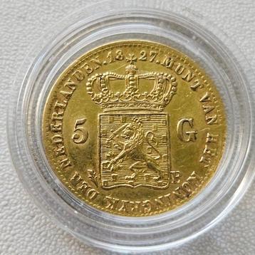 Nederland. Willem I. 5 Gulden 1827 Brussel