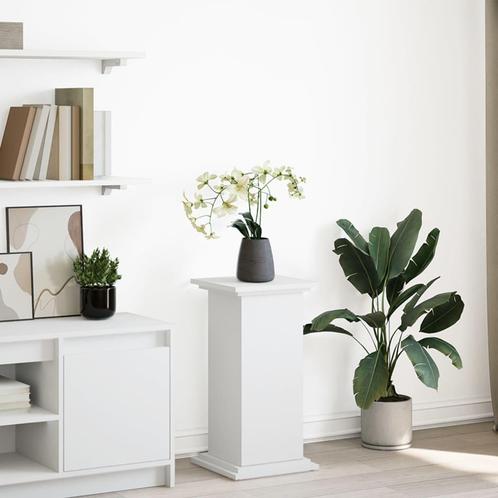 vidaXL Sokkel met opbergruimte 31x30x60 cm bewerkt hout wit, Tuin en Terras, Bloembakken en Plantenbakken, Nieuw, Verzenden