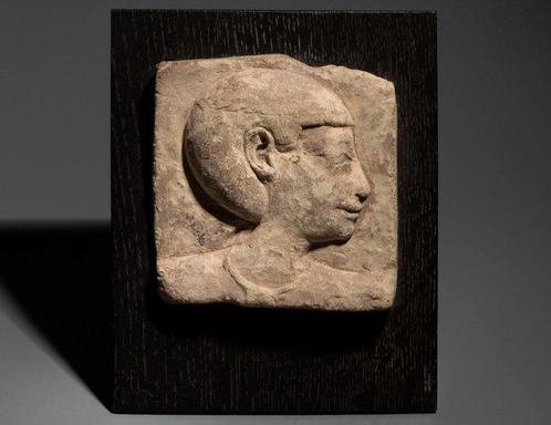 Oud-Egyptisch Steen Reliëfmodel van de beeldhouwer van, Verzamelen, Mineralen en Fossielen