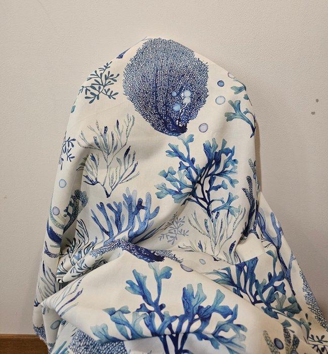 Nieuw exclusief weefsel met gekleurde koraal - Mediterraan, Antiek en Kunst, Antiek | Tapijten, Tafelkleden en Textiel