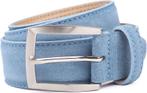 Suitable Riem Suède Leer Blauw maat 105 Heren, Kleding | Heren, Riemen en Ceintuurs, Verzenden, Echt leder, Nieuw, Suitable