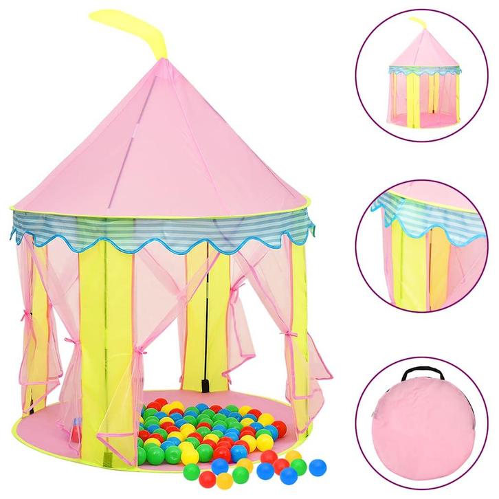 vidaXL Kinderspeeltent 100x100x127 cm roze, Kinderen en Baby's, Speelgoed | Buiten | Speeltoestellen, Nieuw, Verzenden