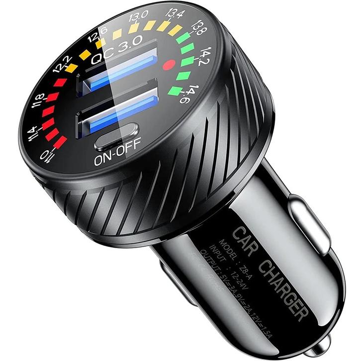 DrPhone QC14 – 36W QC3.0 Dubbele Autolader - 12V/24V - Dual, Telecommunicatie, Autoladers, Nieuw, Verzenden