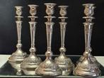 Kandelaar (6) - verzilverd op de( koper / messing ),