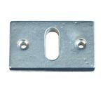 Sleutelplaatje Jolie rechthoekig 55x33 mm oud zilver, Bricolage & Construction, Fenêtres & Moustiquaires