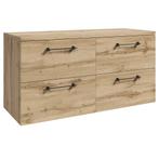 Badplaats Wastafelkast Muro 120 cm - Eiken -  met Bovenblad, Verzenden, Nieuw