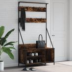 vidaXL Kledingrek met schoenenrek 100x41x184 cm gerookt, Verzenden, Nieuw