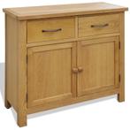 vidaXL Dressoir 90x33,5x83 cm massief eikenhout, Huis en Inrichting, Verzenden, Nieuw