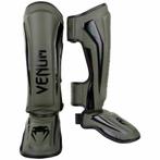 Venum Elite Kickboks Scheenbeschermers Khaki Zwart, Sport en Fitness, Vechtsporten en Zelfverdediging, Verzenden, Nieuw, Overige