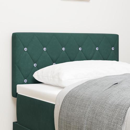 vidaXL Hoofdbord met crystal knoppen, tufted, donkergroen,, Huis en Inrichting, Slaapkamer | Bedden, Nieuw, Verzenden