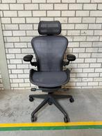 Herman Miller Aeron Stoel Met Hoofdsteun - Nieuwste Model, Huis en Inrichting, Verzenden, Zwart, Zo goed als nieuw, Bureaustoel